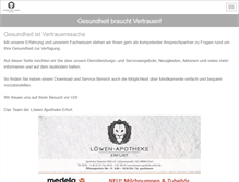 Tablet Screenshot of loewen-apotheke-erfurt.de
